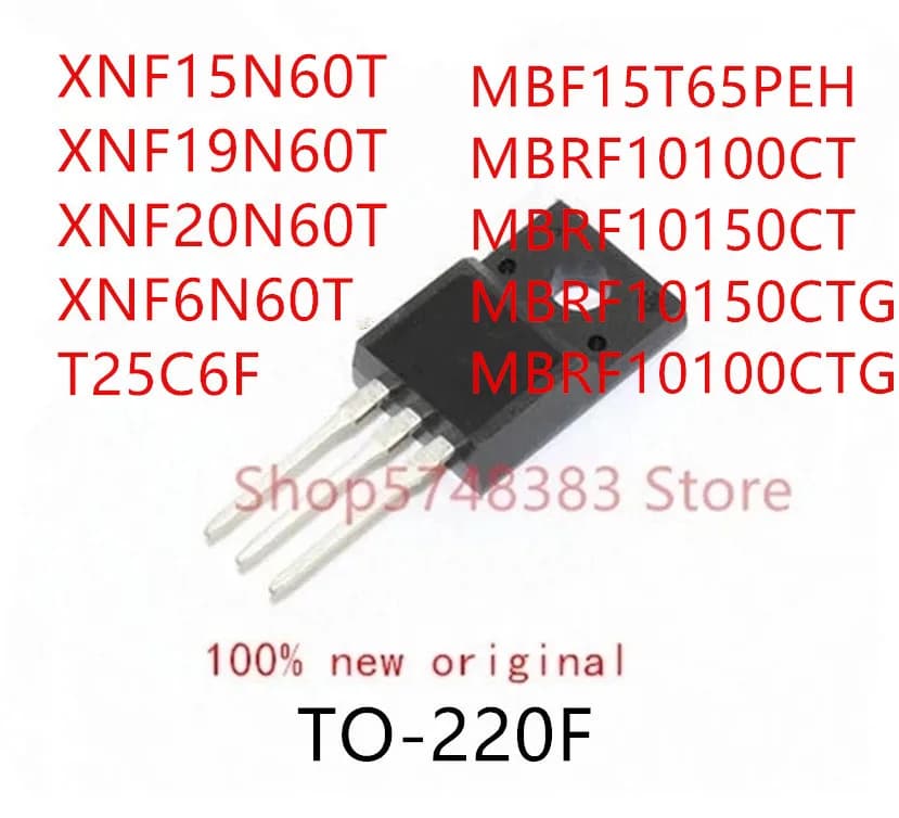 10PCS XNF15N60T XNF19N60T XNF20N60T XNF6N60T T25C6F MBRF15T65PEH MBRF10100CT MBRF10150CT MBRF10100CTG MBRF10150CTG TO-220F