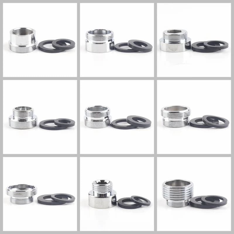 2 pcs Faucet Aerator Fittings 16 18 20 22 24mm G3/4 G1/2 Kitchen Faucet Adapter Copper Water Purifier Accessories