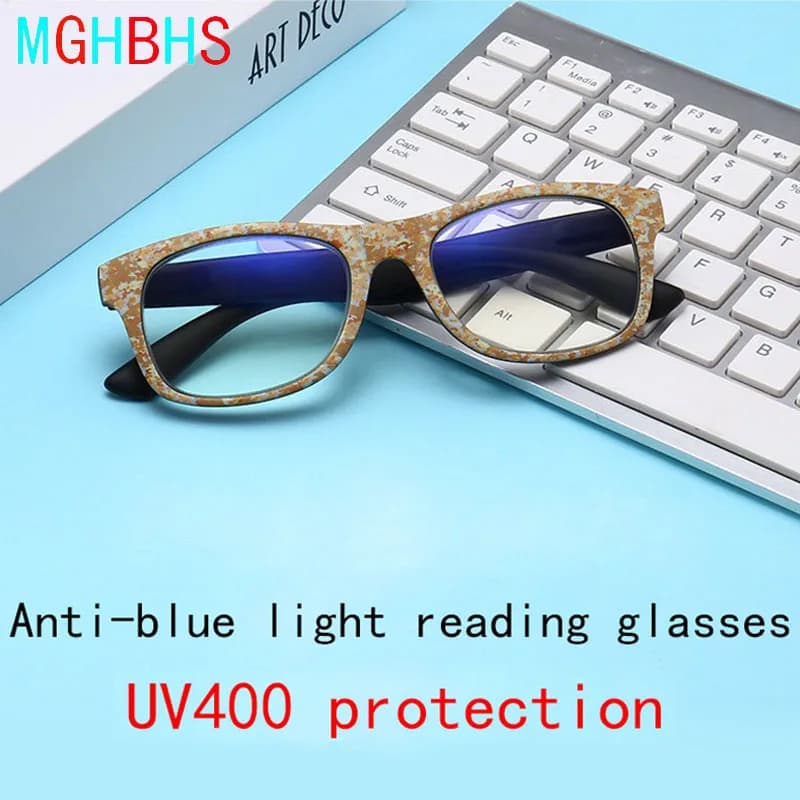 New ladies blue reading glasses fashion men's anti-radiation anti-fatigue reading glasses