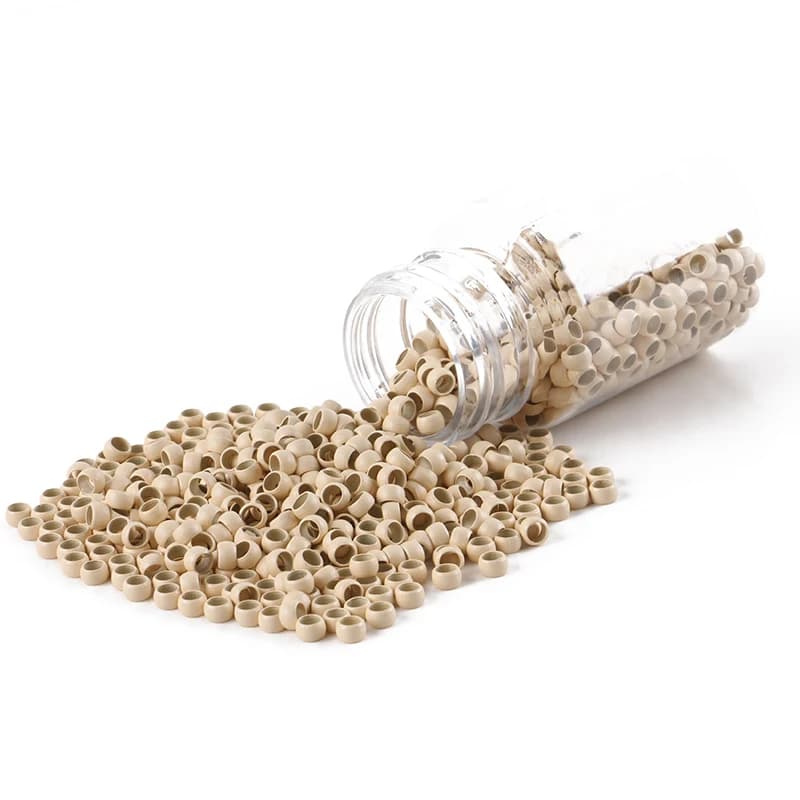 1000pcs 4.0mm nano rings beads for hair extension 13# blonde color