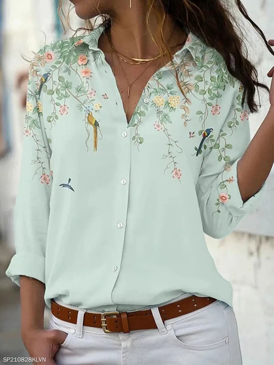 Fashion women shirt casual long-sleeved shirt women spring and autumn new women blouses