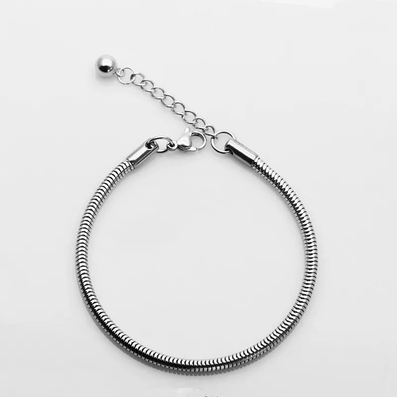 Wholesale 316L Stainless Steel Snake Chain Bracelet Fit DIY Jewelry Link Bracelet For Men and Women Length 18 + 5CM New Arrival