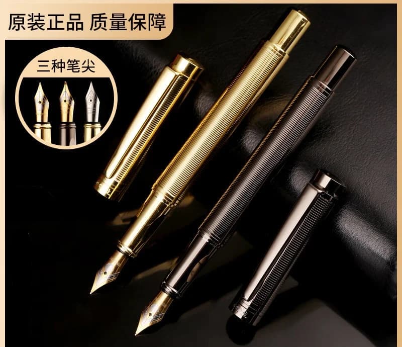 High-end Business Metal Fountain Pen Signature Student Calligraphy Office School Supplies Gifts for Writing Stationery