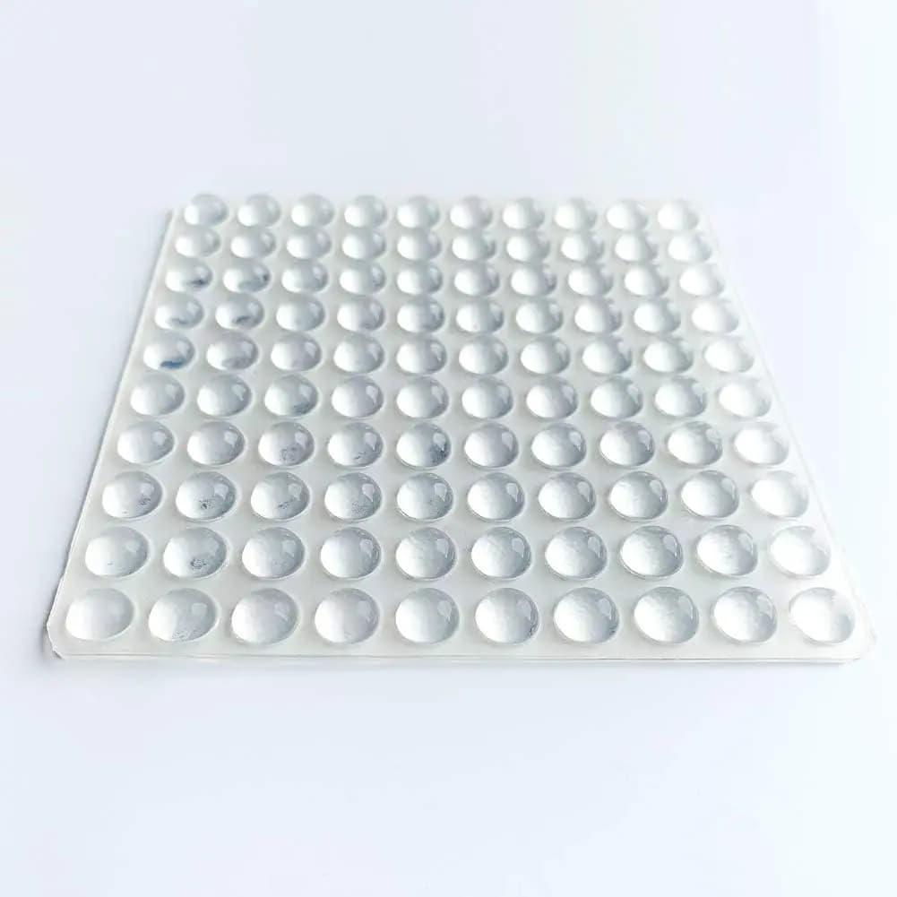 100 Pieces 8*2 Drawer Adhesive Anti-collision Mat, Cutting Board, Furniture Bumper, Cabinet Door Soundproofing, Transparent
