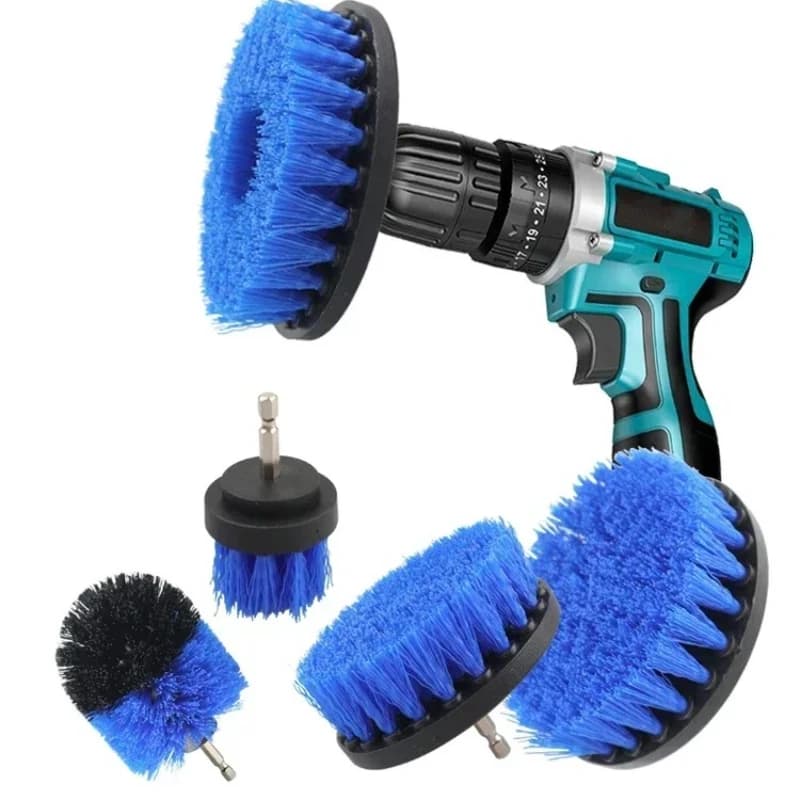 Soft Drill Brush Attachment 4inch For Cleaning Carpet & Leather And Upholstery Glass Car Tires Electric Scrubber Drill