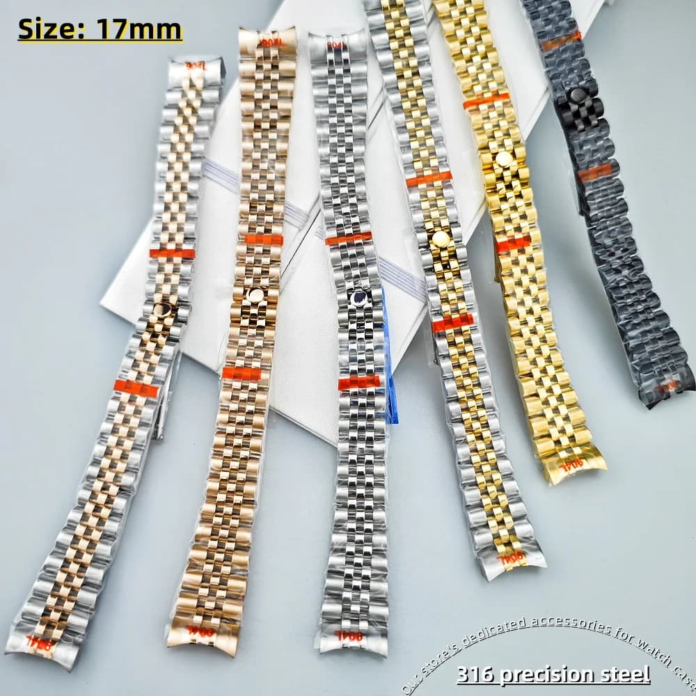 Wuzhu Steel Band 31 Log Watch Band 316 Precision Steel Band Modified Mechanical Watch Diving Watch Size 17mm