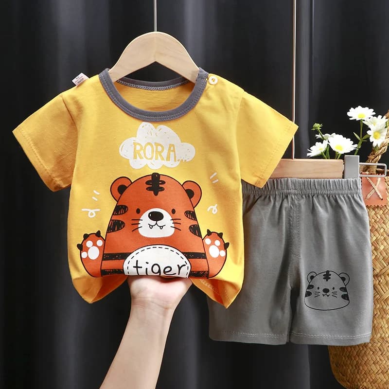 Kids Sets Children Clothes Boys Girl T-shirt Shorts 2PCS Summer Cotton Short sleeve Baby Children Clothing Suit Cotton Comfort