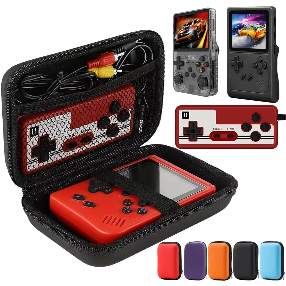 Carrying Case Storage Bag For R36S/GB300/FC/RG35XX Handheld Game Console Travel Retro Mini Game Player Portable Protective Box