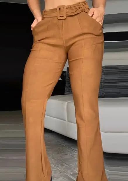 Elegant Women's Pants 2024 New Fashion Solid Belted Slim Trousers Casual Bottom Female Clothing Outfits 2024 Summer and Fall