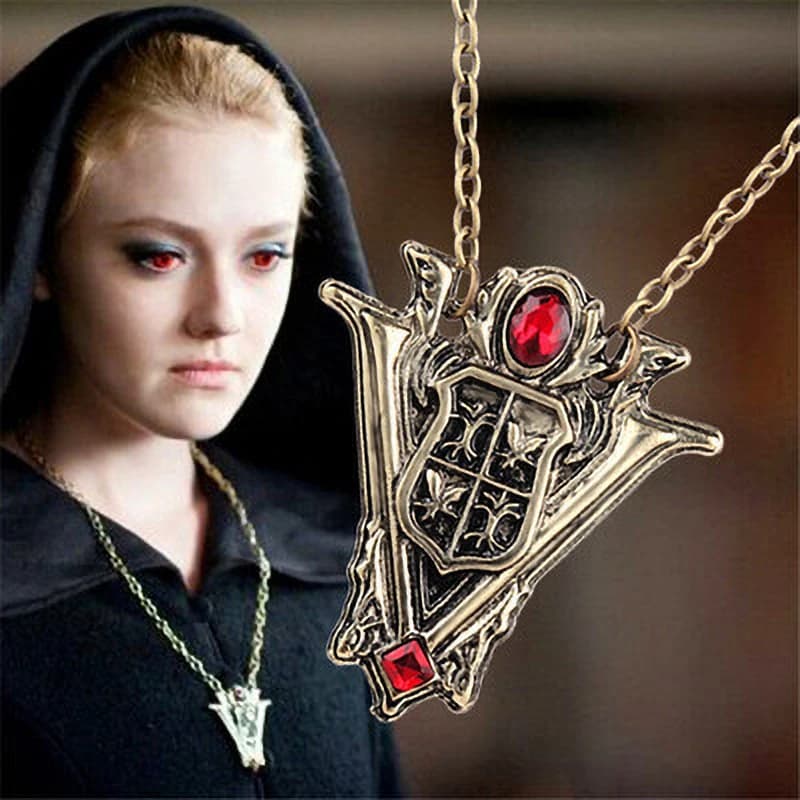 Women Cosplay Necklace Props Movie Twilight Theme Rosalie Same Design New Moon Crest Volturi Charms Necklaces Jewelry Part Acces