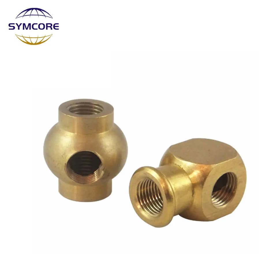 Pure Copper M10 Internal Thread Tee Steering Connection Copper Piece Pitch 1.0mm Straight Through Lamp Making DIY