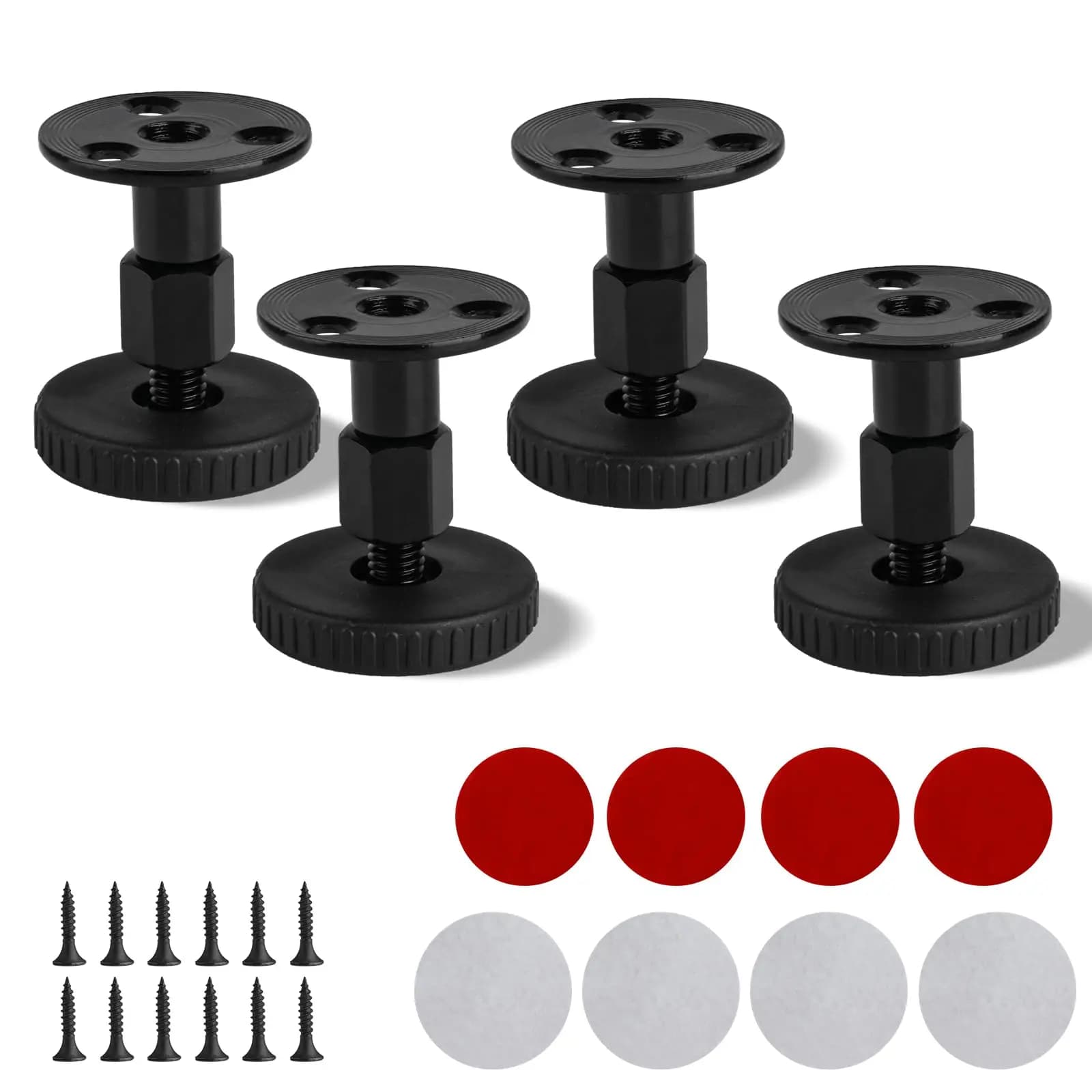 4-Pack Adjustable Furniture Feet (27-64mm) - Sofa/Table/Cabinet Leveling Legs, Drillable