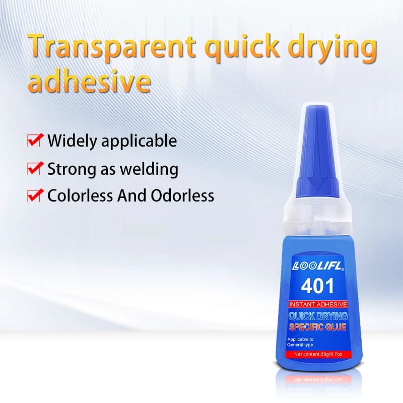 20ML super strong transparent 401 glue, instant drying, applicable to multi-functional glue for metals, plastics and accessories