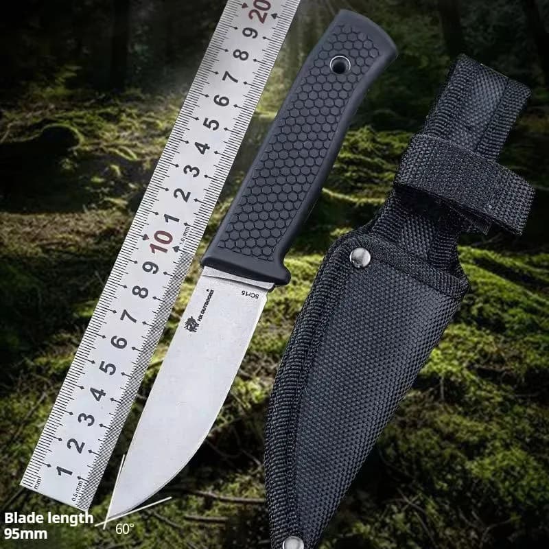 High Hardness Folding Portable With Wooden Handle, Multi-purpose Camping Survival Stainless Steel Knife High Hardness Folding Po