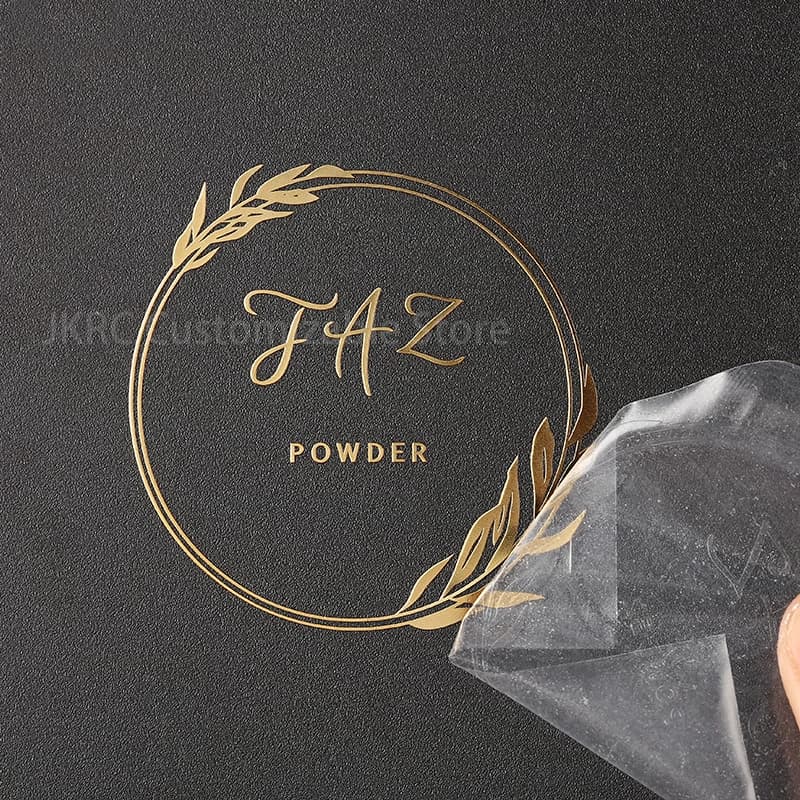 Custom 3D Gold Transfer Sticker Silver Metal Logo DTF print Perfume bottle Label Shine Embossed Brand Decal Self-adhesive relief