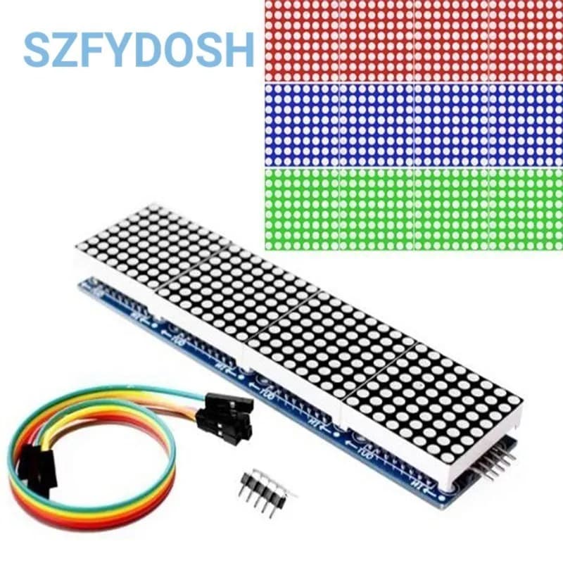 MAX7219 Dot Matrix Module Microcontroller Module 4 In One Display