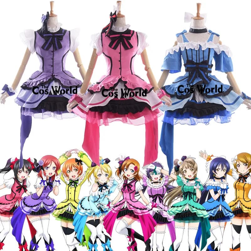 Love Live Kira Kira Sensation 9 Characters Kousaka Honoka Minami Kotori Sonoda Umi Ayase Eli Anime Customize Cosplay Costumes