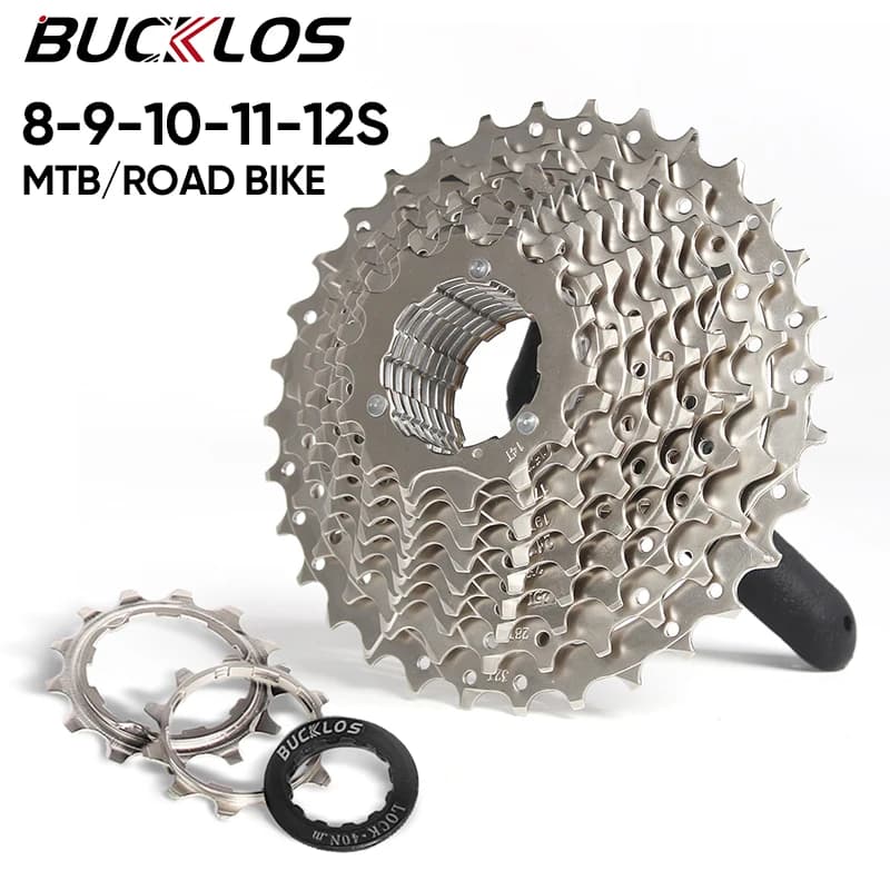 BUCKLOS Bike Cassette MTB Road Bicycle Flywheel 8/9/10/11/12Speed Bicycle Freewheel HG Structure for Shimano 11 Speed Bike Parts