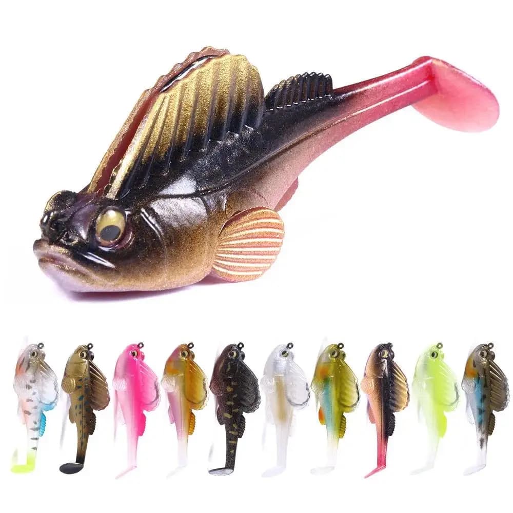 1pcs Silicone Dark Sleeper Wobbler Fishing Lure 7g 14g Sinking Soft Lure Jig hook Swimbaits Bass Shad for Perch Tackle