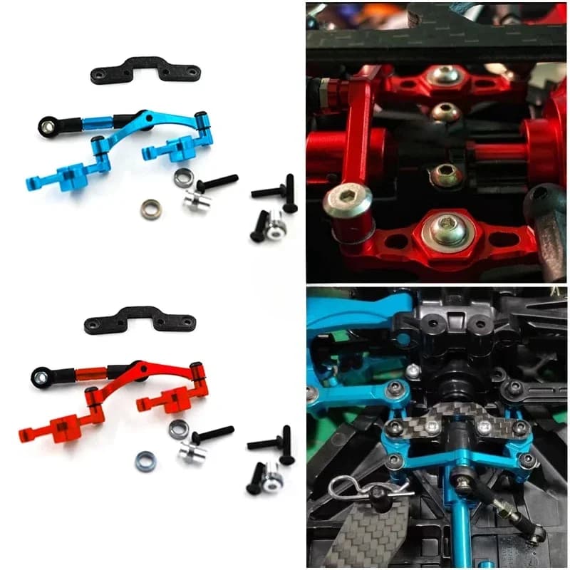 TT-02 CNC Aluminum Crank Steering Arm with Bridge for 1:10 RC Car Tamiya TT02