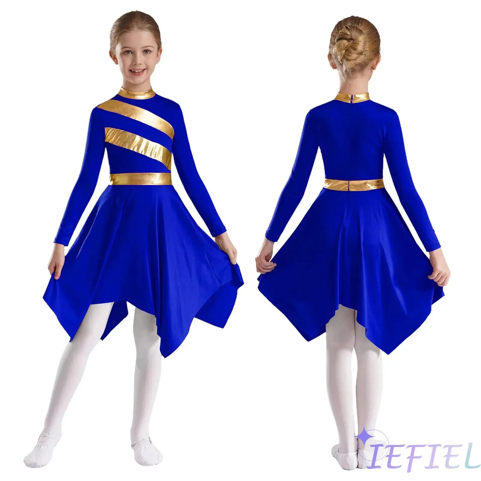 Girls Choir Robe Church Modern Dancewear Christian Worship Liturgical Praise Dance Robe Tunic Dress Stage Peformance Costume