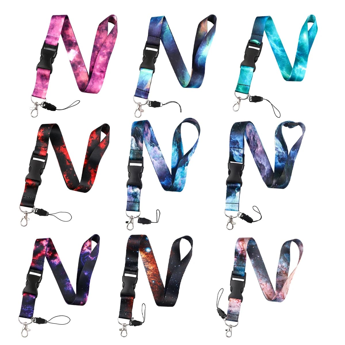 Romantic Starry Sky Mobile Phone Lanyard Personality Neck Strap Lanyards For Keys ID Card Lanyard USB Badges Lanyard Camera Rope