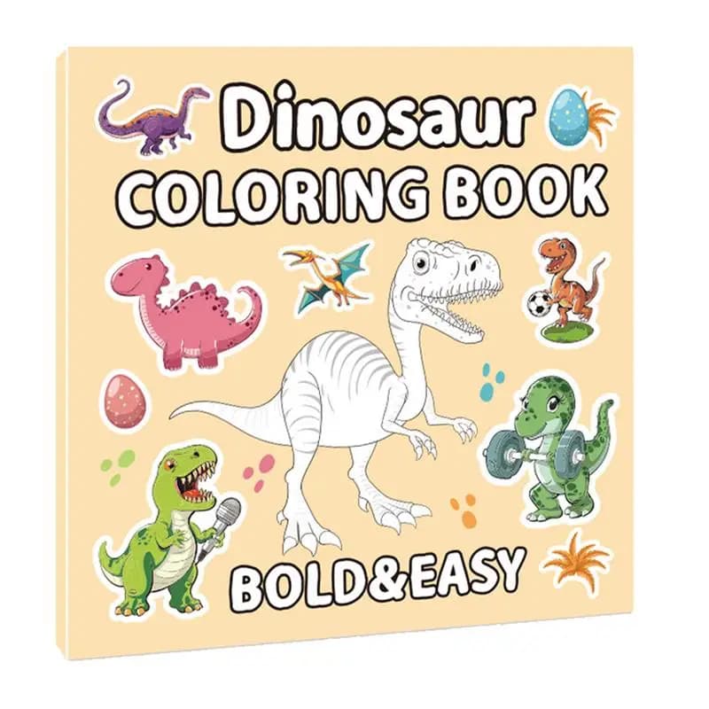Children Dinosaur Coloring Book Cartoon Coloring Book For Toddler Art Coloring Books For Toddler 4 Cute 40 Pages Painting Book