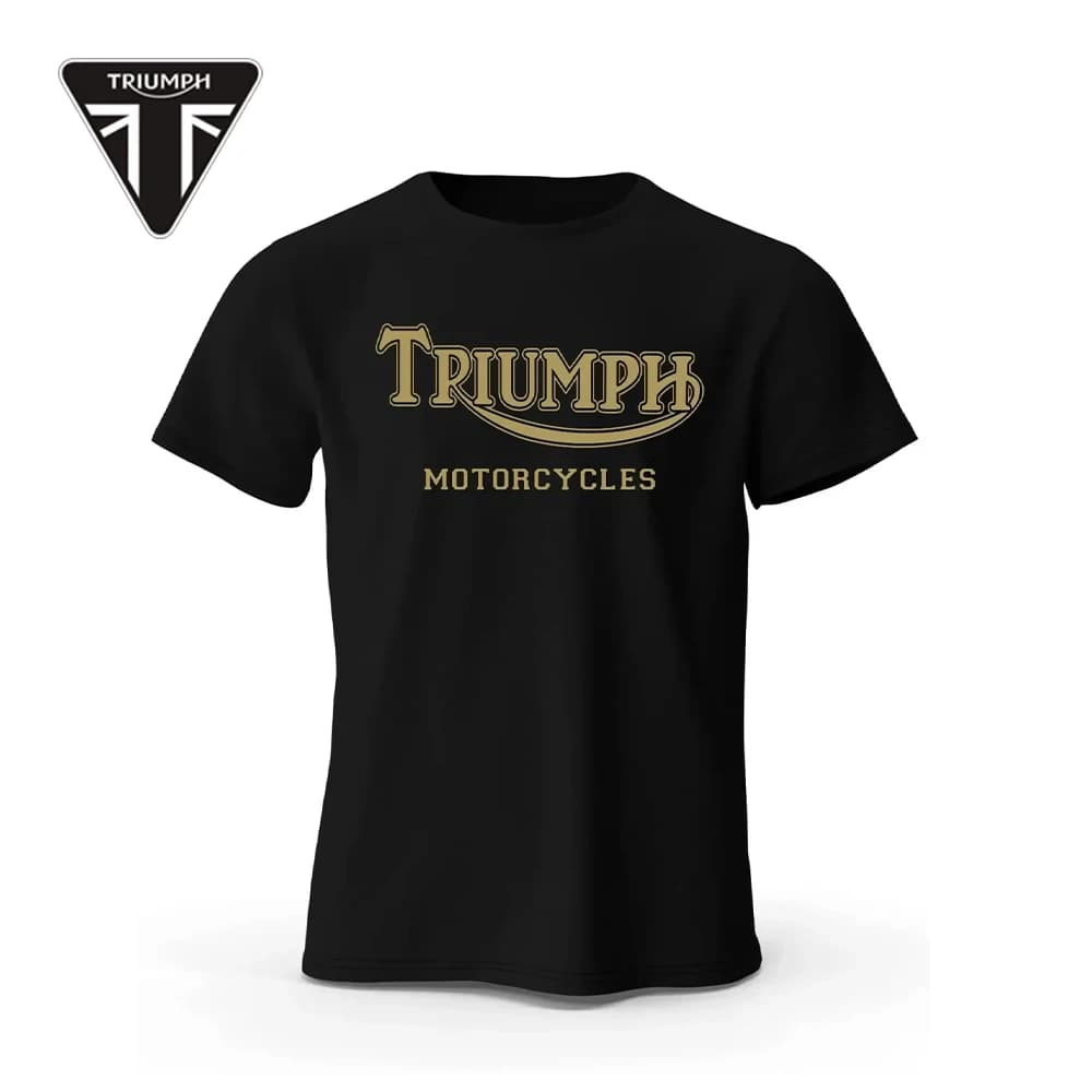 25 New Triumph Men's MOTORCYCLES T-shirts Summer Personalized Loose Cotton Couple With The Same Trendy Environmental Peace Tops