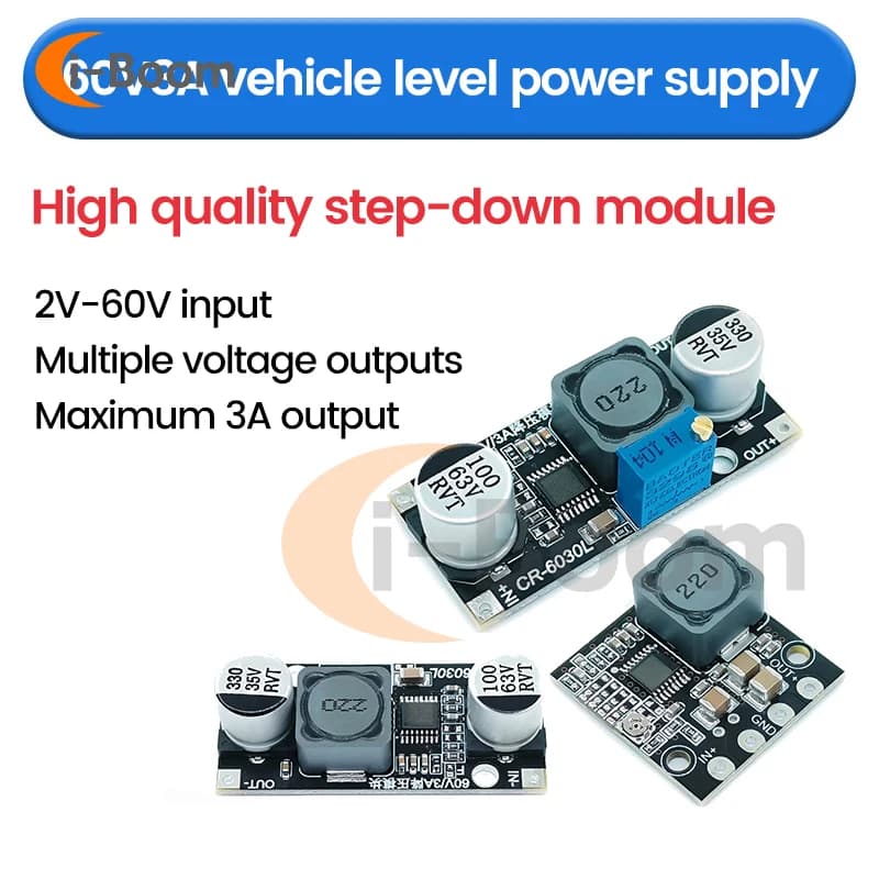 DC-DC Step Down Power Supply Module 60V 3A To 3.3V 5V 12V 24V Buck Converter Adjustable Voltage Regulator Module