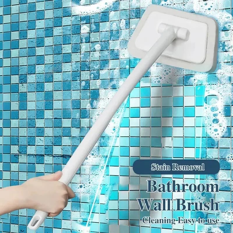 Portable cleaning bathroom wall brush multifunctional long handle detachable sponge brush tile floor bathtub brush shell