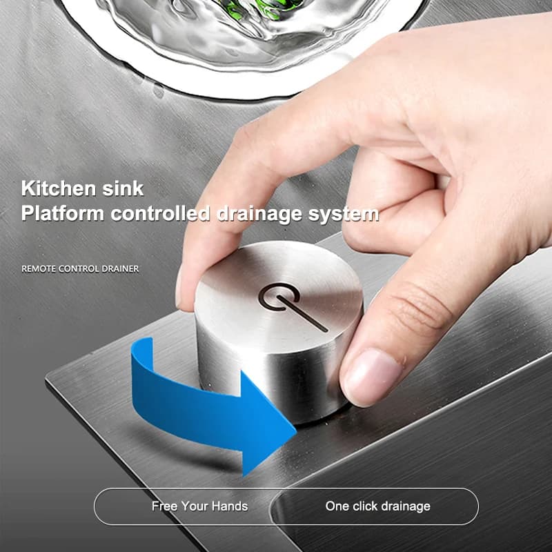 Table Control Drainer Odor And Overflow Prevention Sink Kitchen Accessories Knob Rotary Control Drainer Upgrade