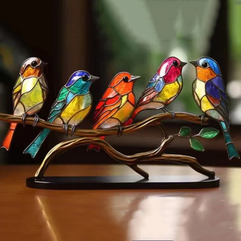 1PC Colourful Bird Desktop Decoration Acrylic Decoration 3pcs 5pcs Home Decoration Cubic Small Ornament