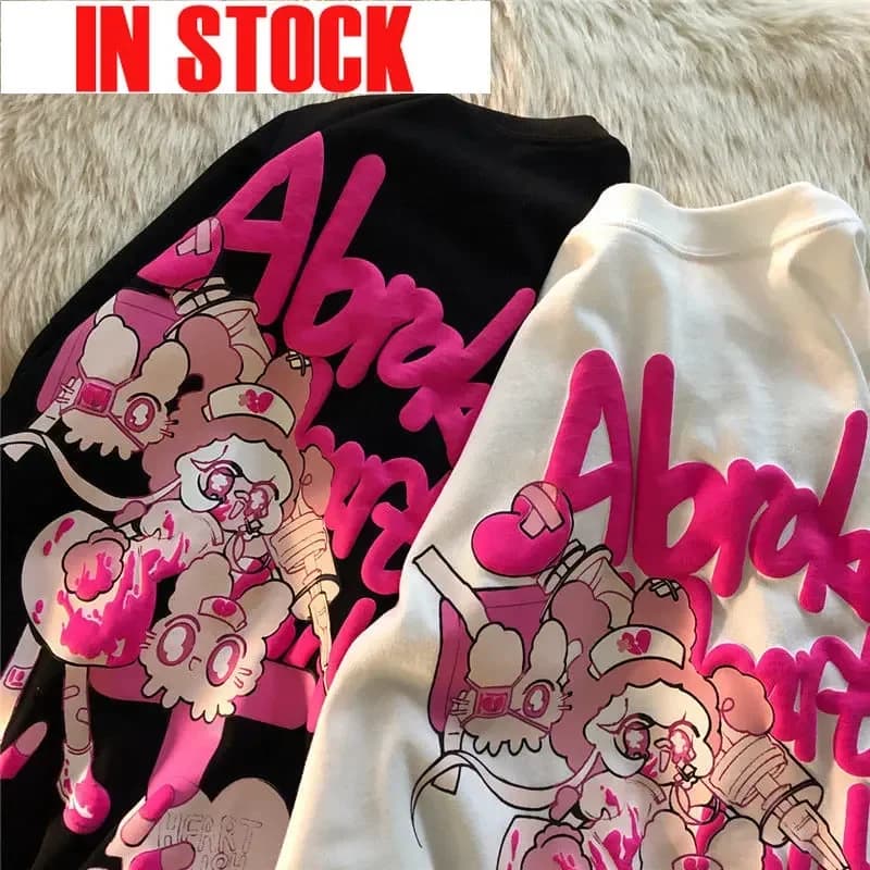 Kawaii Anime Women Tshirts Harajuku Graphic Tees Streetwear Top Fashion Short-sleeved Y2k Tops Oversize T-shirt