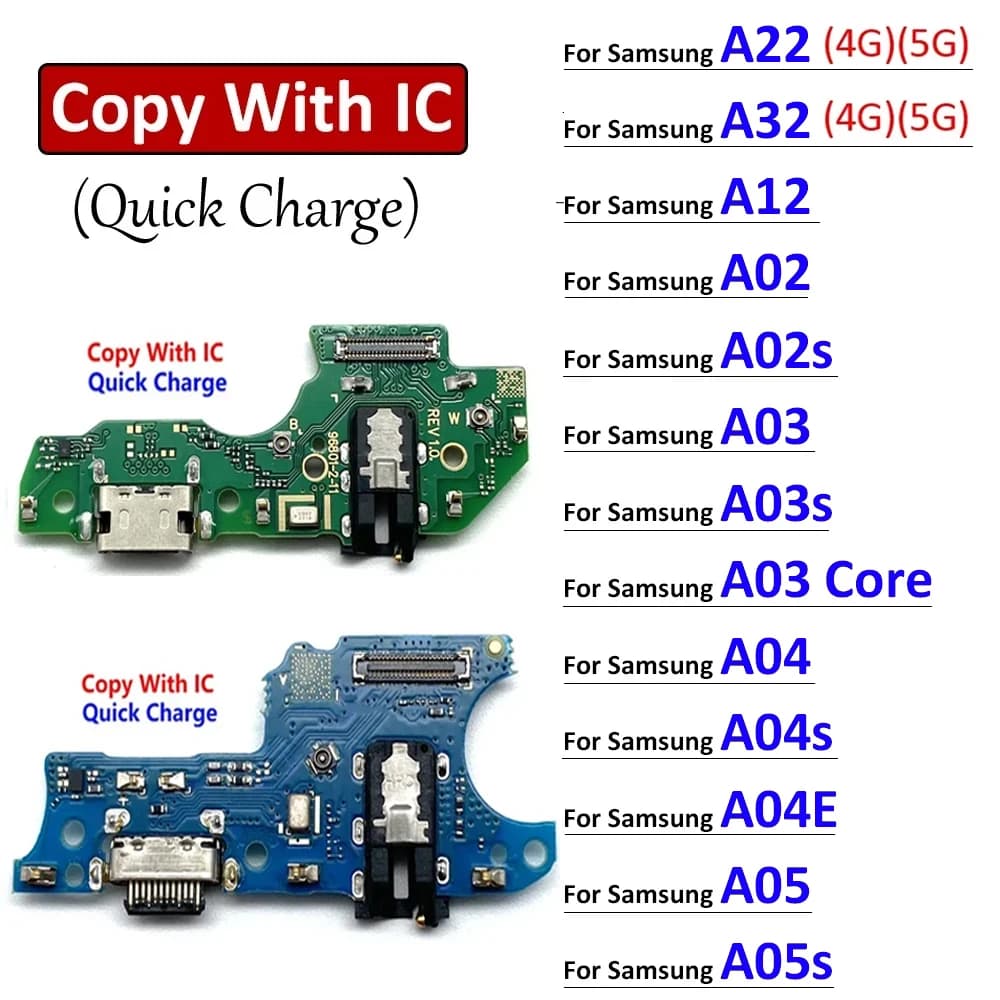 USB Charging Port Dock Charger Connector Board Flex Cable For Samsung A22 A32 A12 A02 A03s A02s A03 A04 A04s A04E A05 A05s 4G 5G