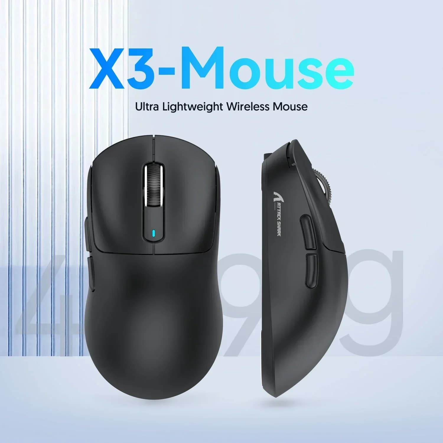 Attack Shark X3pro X3 Wireless Mouse, Macro Gaming Mouse,Lightweight Mouse,PixArt PAW3395 650IPS 26000dpi,Mouse for pad/pc/mac