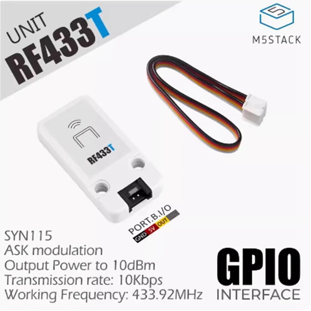 M5Stack RF433T Wireless RF transmitter SYN115 Application of Radio Frequency Remote Control Automation
