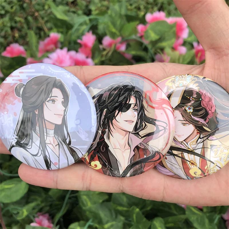 Heaven Official's Blessing Xie Lian San Lang Cosplay Badge Pin Anime SPTE Tinplate Brooch Accessories Prop