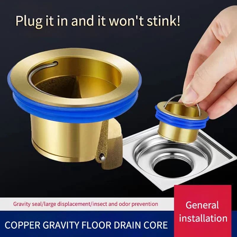 All-copper Floor Drain Core Floor Shower Drain Stopper Insectproof Anti-odor Deodorization Toilet Kitchen Bathroom Toilet Sewer