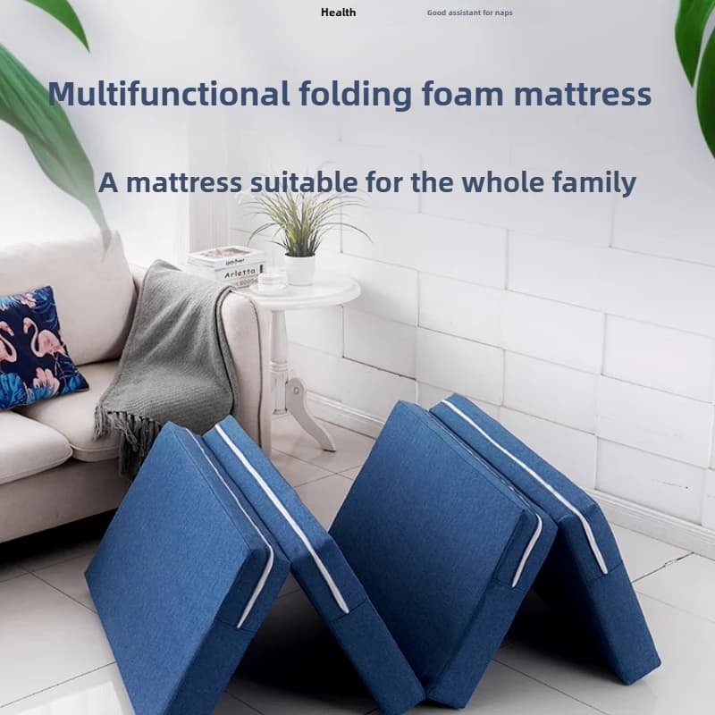 Single Memory Foam Folding Mattress Portable Tatami Yoga Mat Floor Sleeping Mat for School Office Use Comfortable Bedding