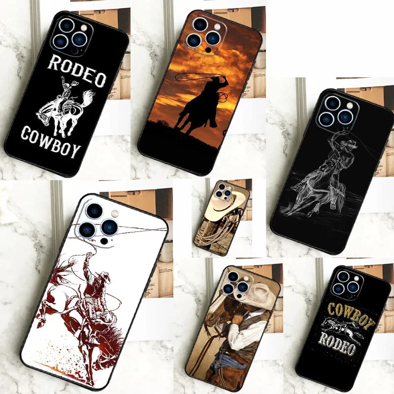 Extreme Sport Rodeo Cowboy Lasso Funda For iPhone 12 13 Mini 11 14 16 15 Pro Max XS X XR 7 8 14 16 15 Plus Phone Case