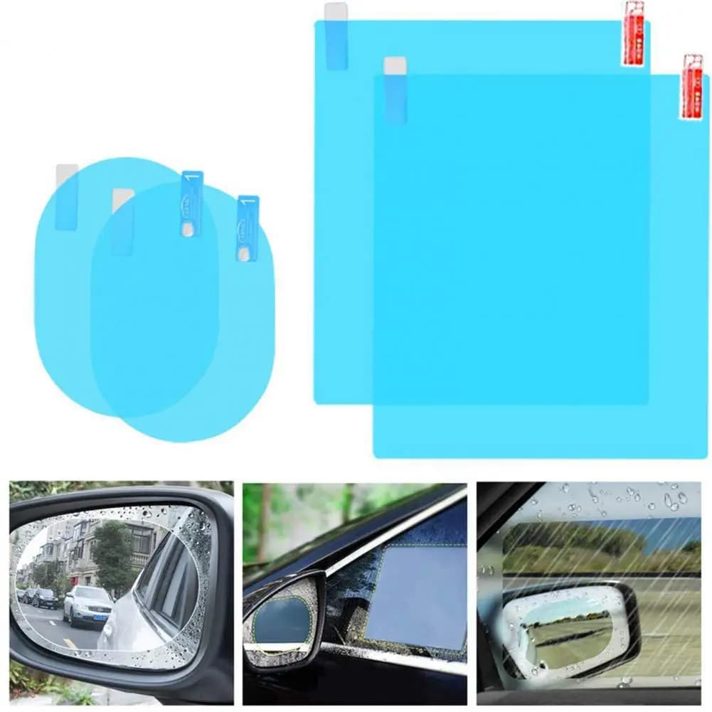 Rainproof Film Non-glare Hydrophobic Lightweight Anti-fog Film Adhesive Mirror Protective Film for Car