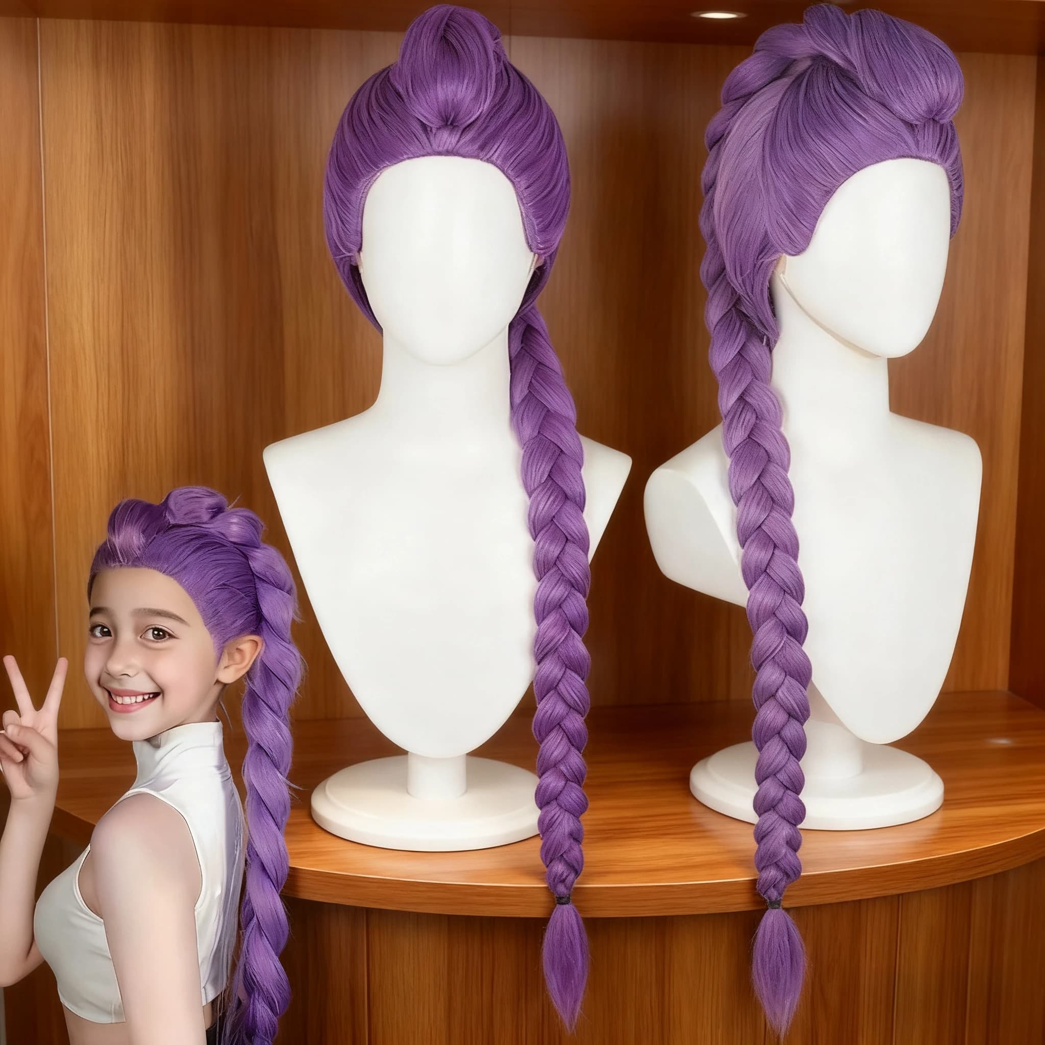 28 dimensional multi-color anime long hair cosplay wig