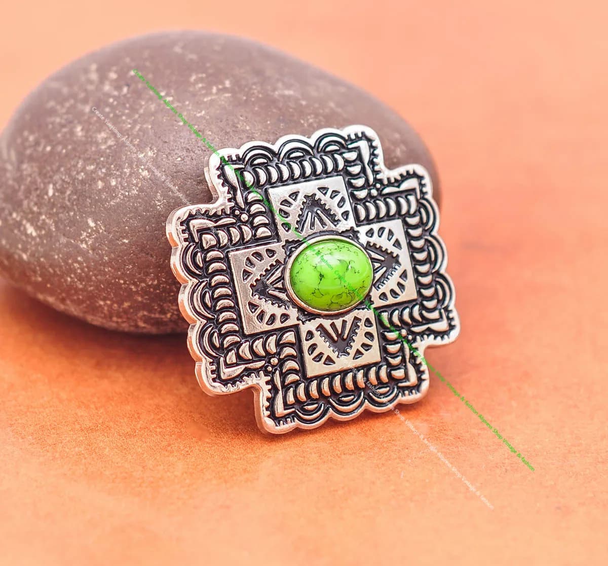 Lot 10Pcs Light Green Western Silver Floral Metal Cross Concho Shank Buttton Leathercraft Belt Horse Saddle Bag Decor Sewing