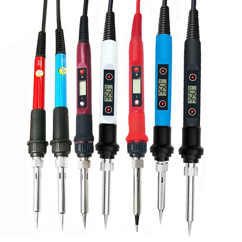 60/80W digital electric soldering iron welding iron tool temperature adjustable soldering iron tips/ stand/ tin wire