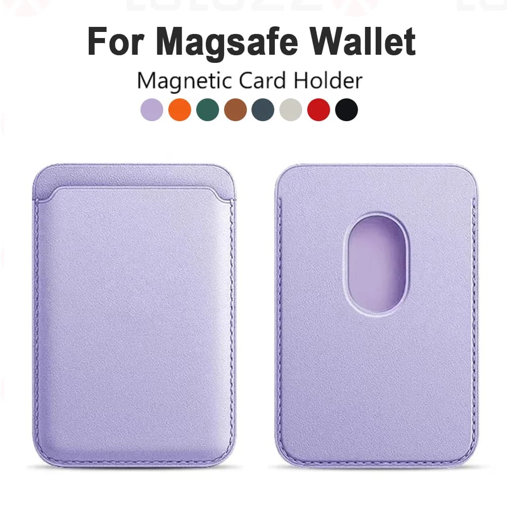 Leather For Magsafe Wallet Magnetic Case For iPhone 16 15 12 13 14 Pro Max Samsung S24 Ultra Magnet Card Holder Phone Bag Cover