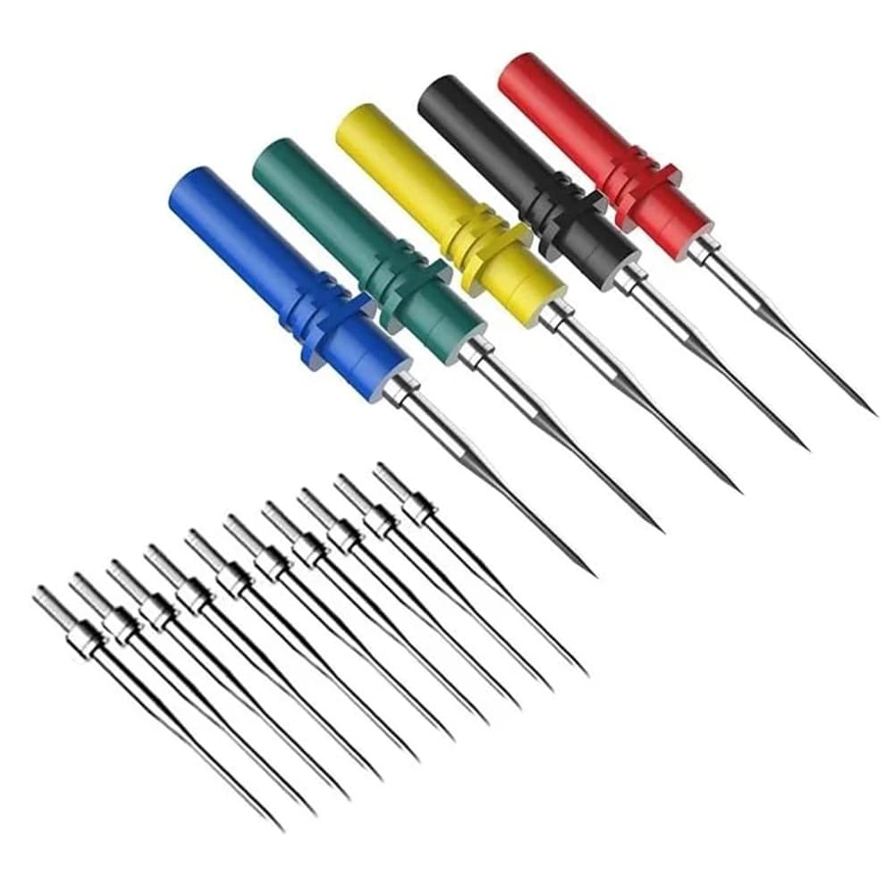 15pcs Automotive Diagnostic Test Probe Puncture Needles Oscilloscope Probe Pins Set Repair Tool Accessories