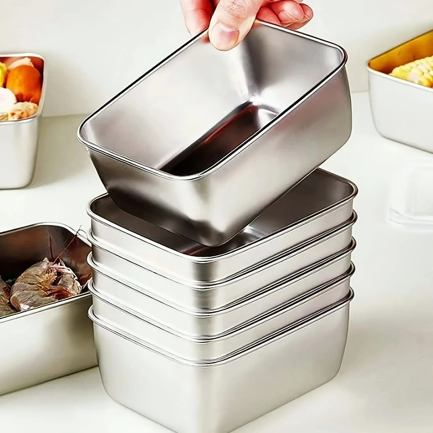 6/12-Piece Stainless Steel Food Storage Containers Set With Lids - Leakproof, Stackable & Reusable For Camping, Picnics, School