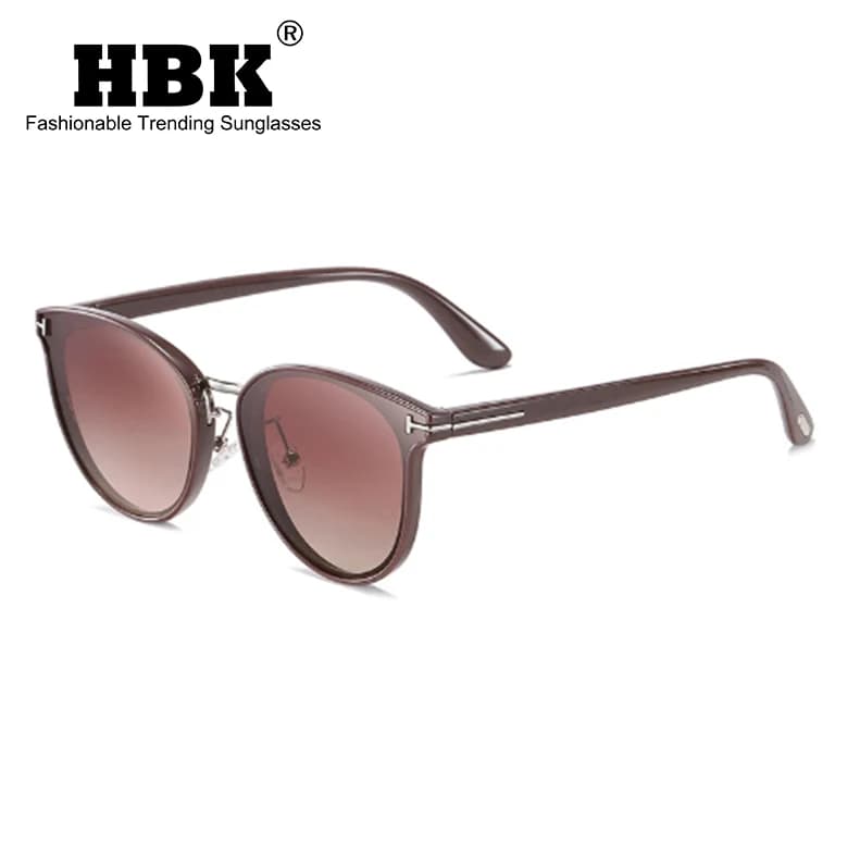 HBK Retro Polarized Cat Eye Sunglasses Men Fashion Sun Glasses Luxury Woman High Quality S Party Business Eyewear UV400