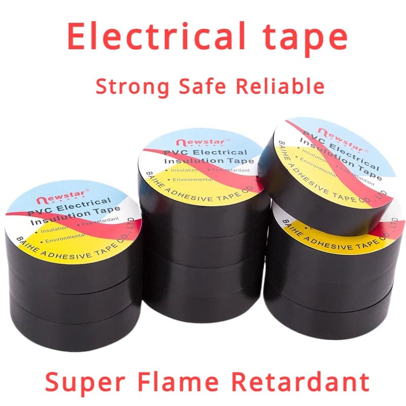 10 PCS,Electrical Tape,Insulation Tape,Electrical Tape,Ultra-Thin and Ultra-Adhesive PVC Waterproof Tape, 1 Roll OF 9 Meters