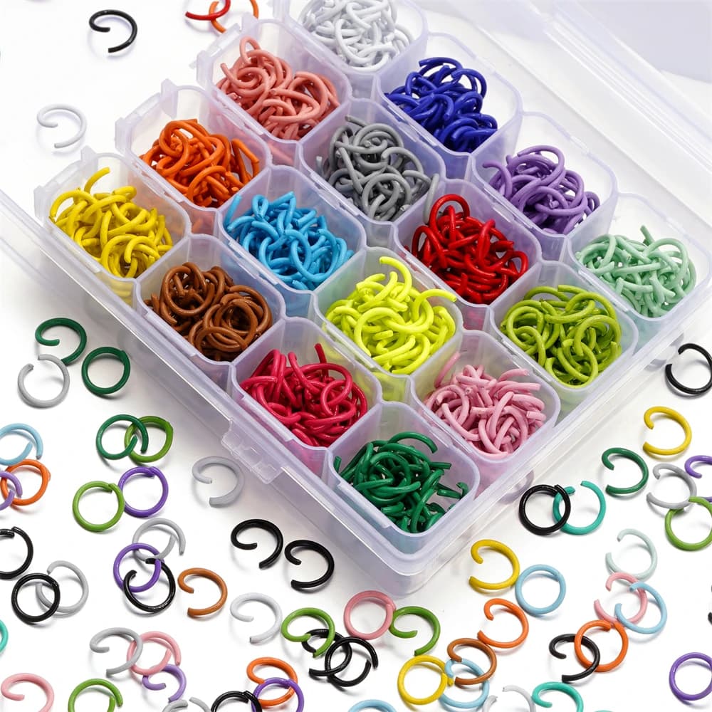 100Pcs/Lot 1.2x10mm Colorful Open Jump Rings Split Jump Ring Connector For Diy Jewelry Making Findings Accessories Supplies